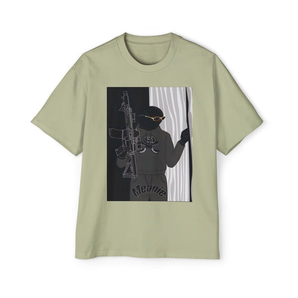 Men's Heavy Oversized Graphic Green Meanie X Tee