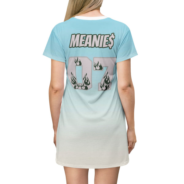 Chic Ombre Green Meanie T-Shirt dress