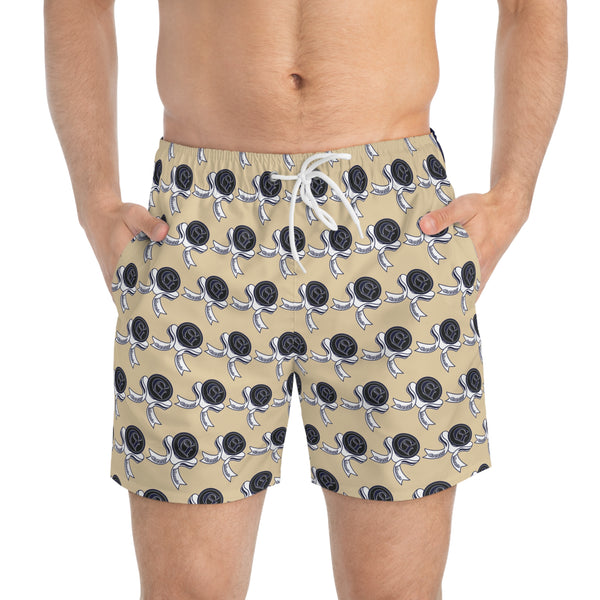 Navy blue Green Meanie G logo print shorts