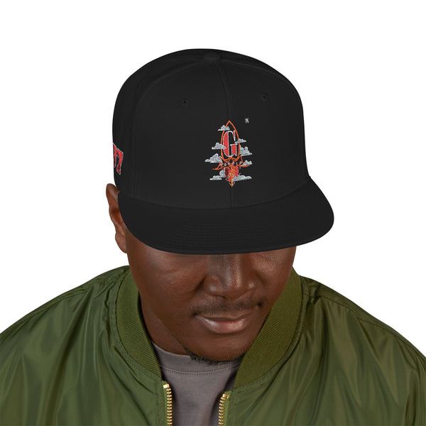 Embroidered Green Meanie G Rocket Snapback Cap