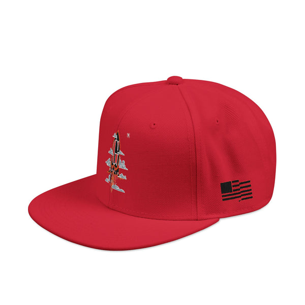 Embroidered Green Meanie G Rocket Snapback Cap