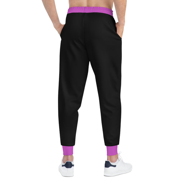 Green Meanie Vibrant Pink Rose Athletic Joggers