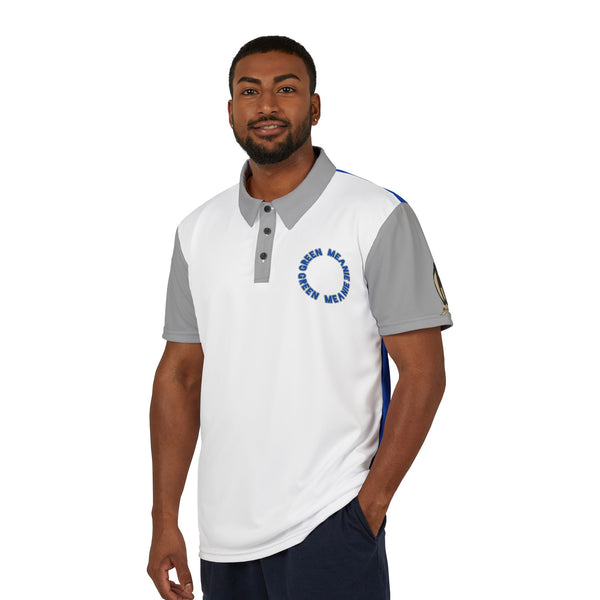 Grey&White Men’s Green Meanie Rocket Polo Shirt