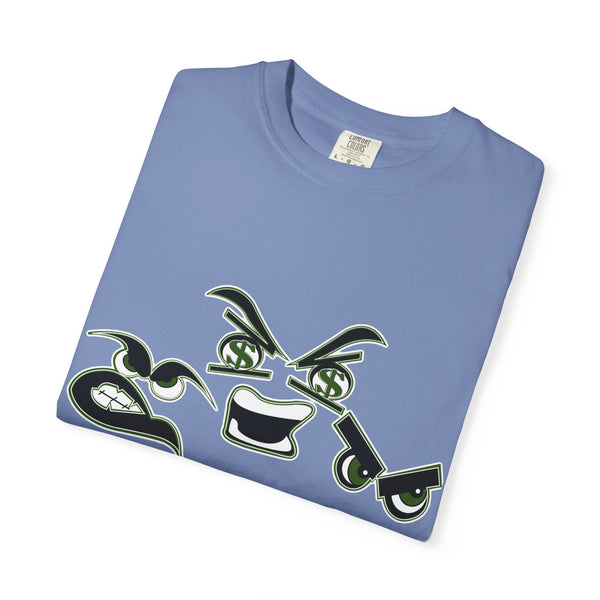 Green Meanie Bandits Facial Expressions Graphic Tee