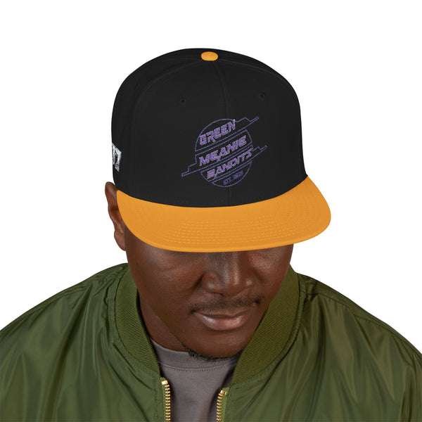 Stylish Embroidered Green Meanie Bandits Snapback Cap