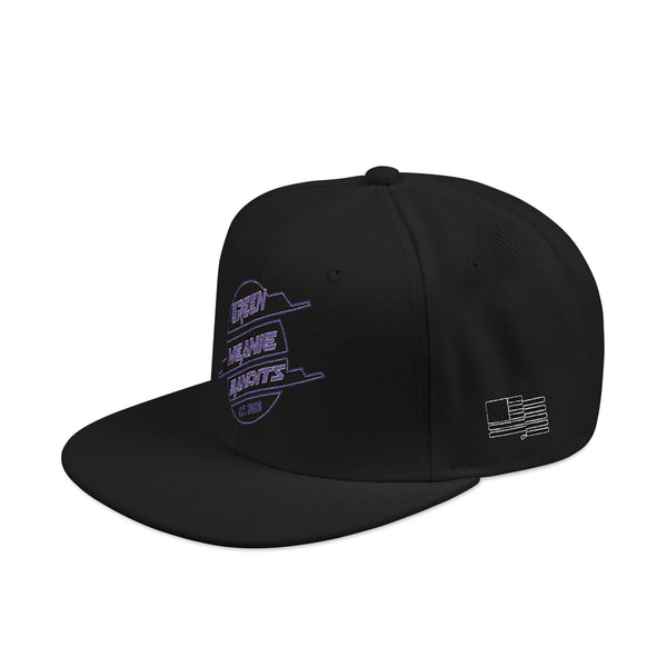 Stylish Embroidered Green Meanie Bandits Snapback Cap