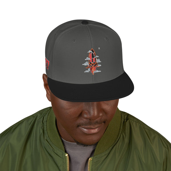Embroidered Green Meanie G Rocket Snapback Cap