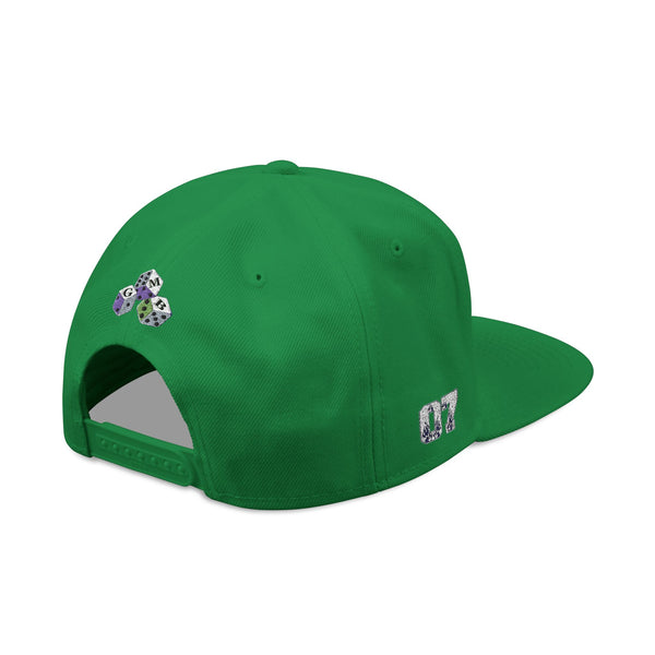 Stylish Embroidered Green Meanie Bandits Snapback Cap