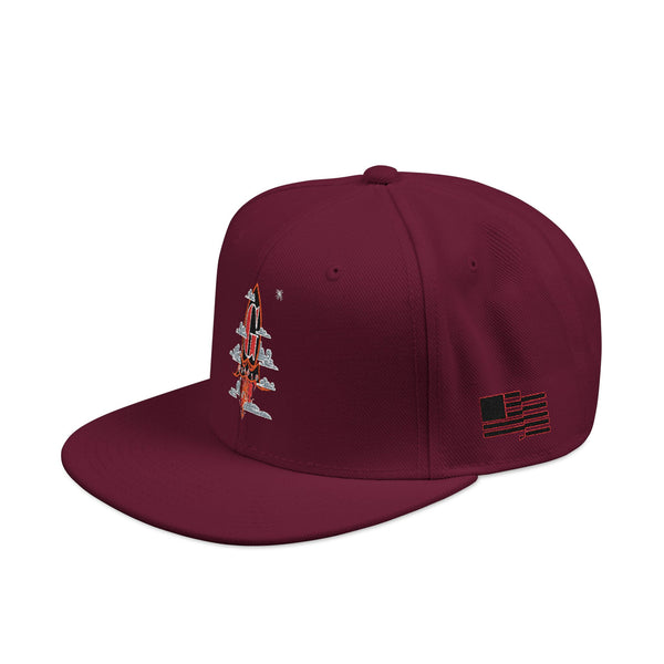 Embroidered Green Meanie G Rocket Snapback Cap