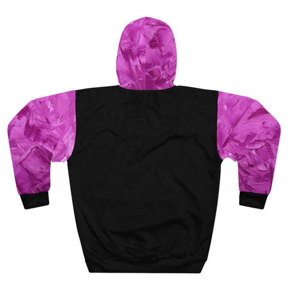 Vibrant Green Meanie Rose Abstract Print Pullover Hoodie