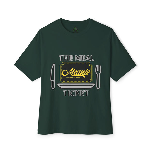 Green Meanie Meal Ticket Oversized Boxy Tee