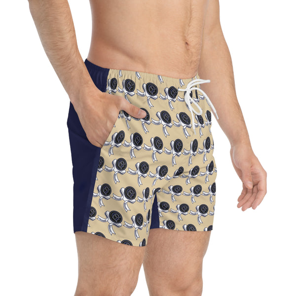 Navy blue Green Meanie G logo print shorts