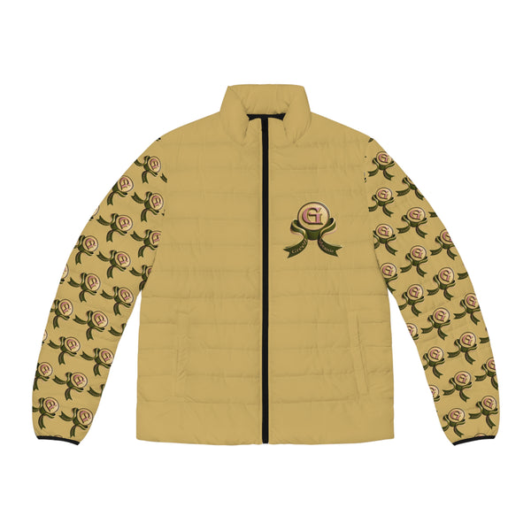Pink/olive & GLD Green Meanie Puffer Jacket