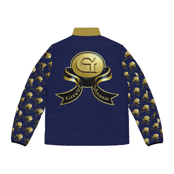 Men's Blue & GLD Green Meanie Puffer Jacket