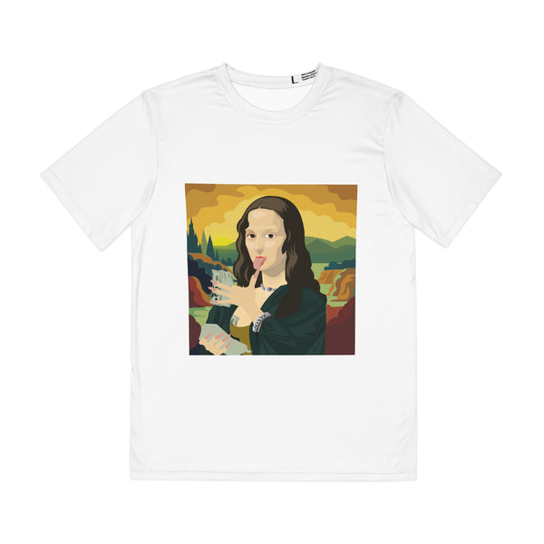 Women’s White Green Meanie Mona Lisa Graphic Tee
