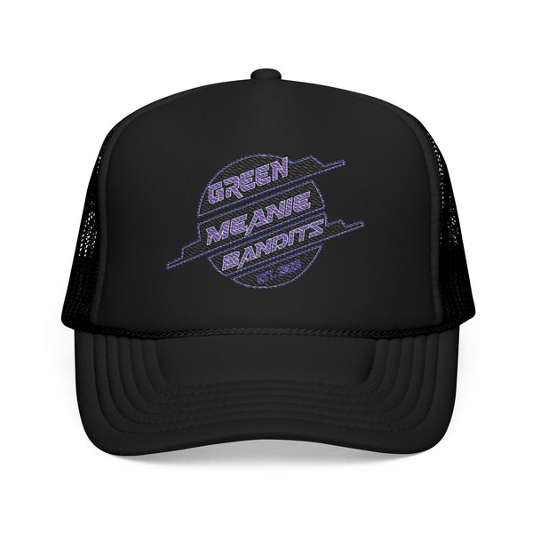 Green Meanie Bandits Brand Foam Trucker Hat with Embroidery