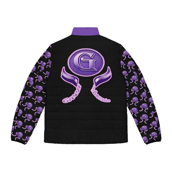 Purple & Black/Green Meanie Puffer Jacket