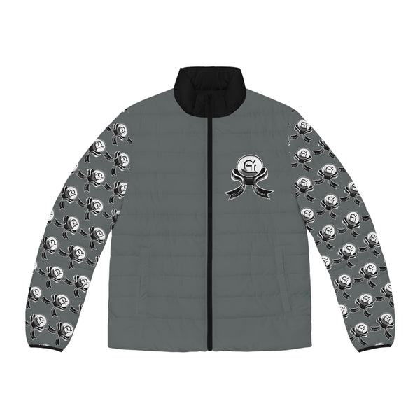 Men's BLK/GREY/Green Meanie G logo Puffer Jacket