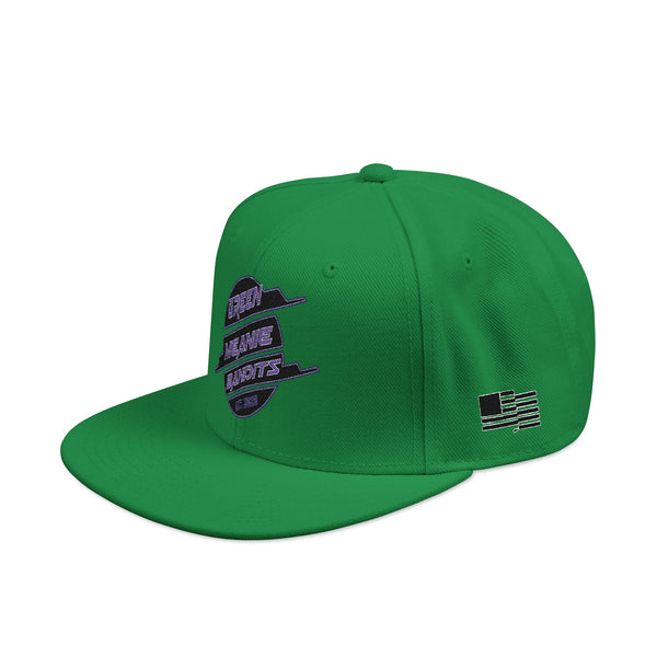 Stylish Embroidered Green Meanie Bandits Snapback Cap