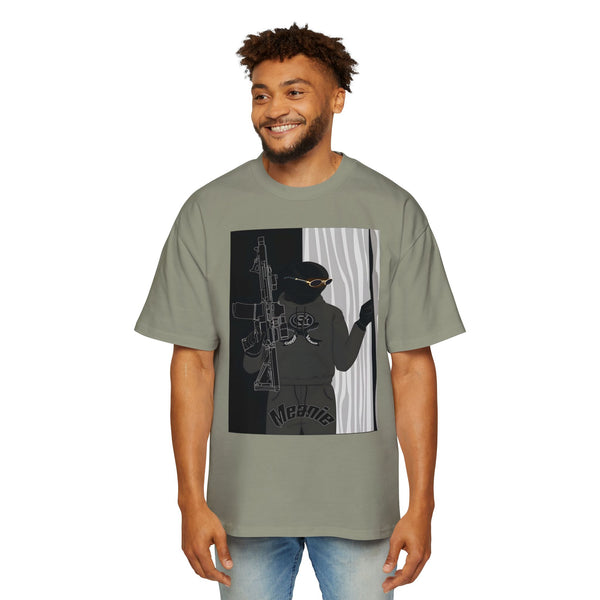 Men's Heavy Oversized Graphic Green Meanie X Tee