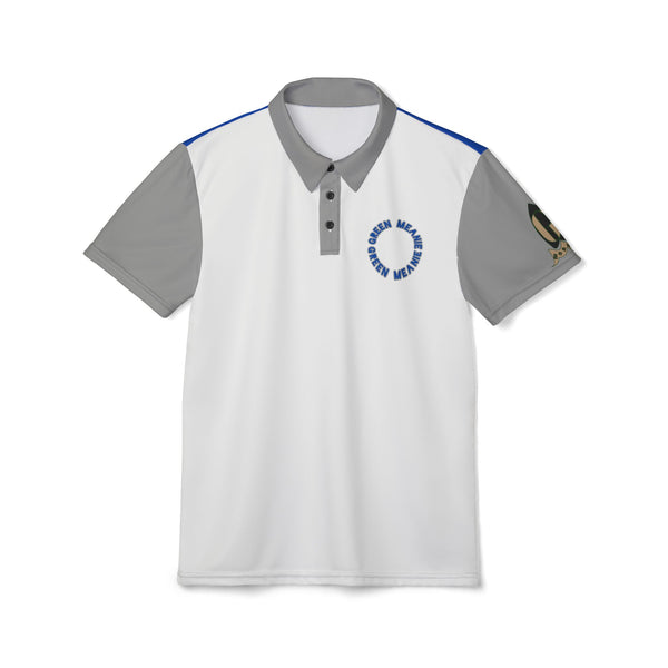 Grey&White Men’s Green Meanie Rocket Polo Shirt