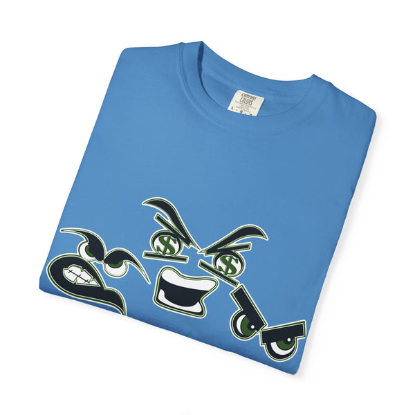 Green Meanie Bandits Facial Expressions Graphic Tee
