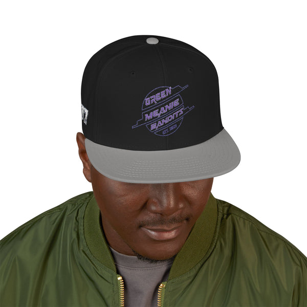 Stylish Embroidered Green Meanie Bandits Snapback Cap