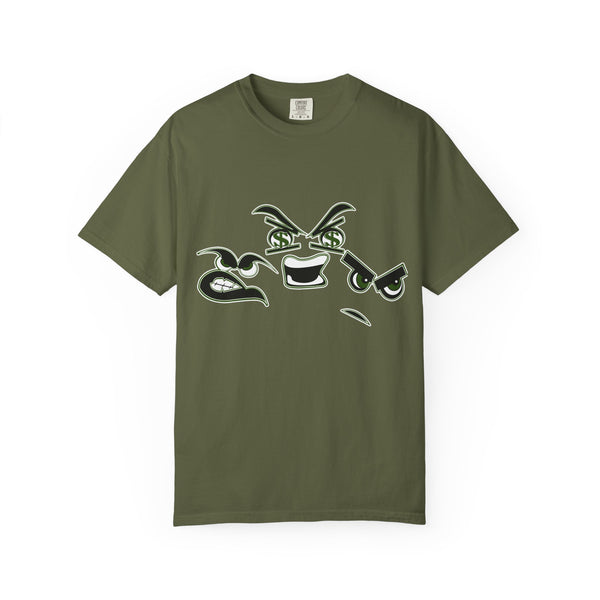 Green Meanie Bandits Facial Expressions Graphic Tee