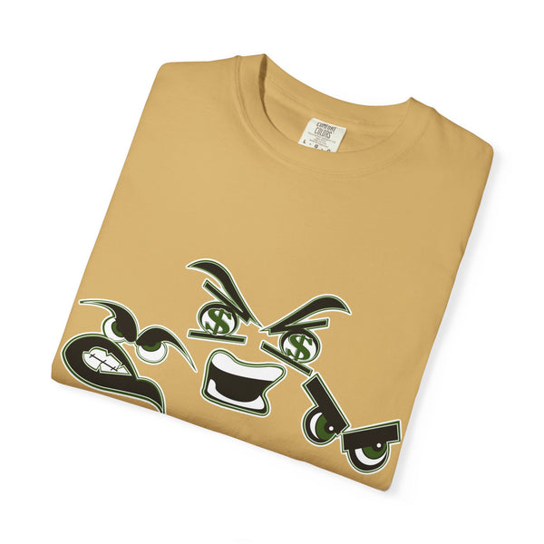 Green Meanie Bandits Facial Expressions Graphic Tee