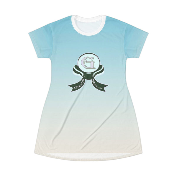 Chic Ombre Green Meanie T-Shirt dress