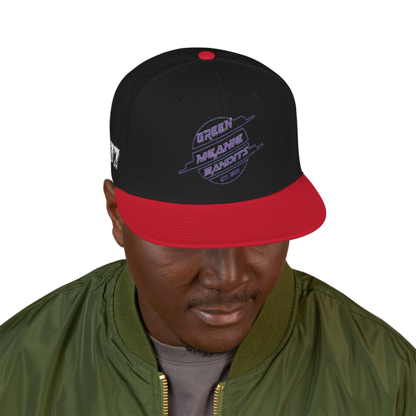 Stylish Embroidered Green Meanie Bandits Snapback Cap