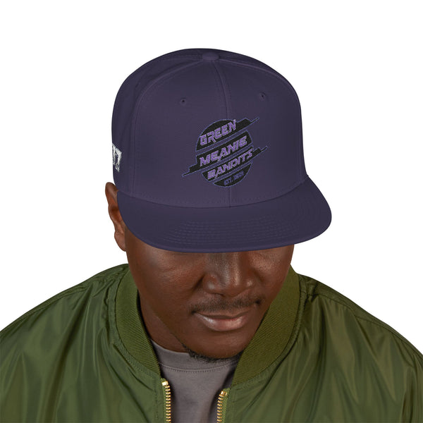 Stylish Embroidered Green Meanie Bandits Snapback Cap