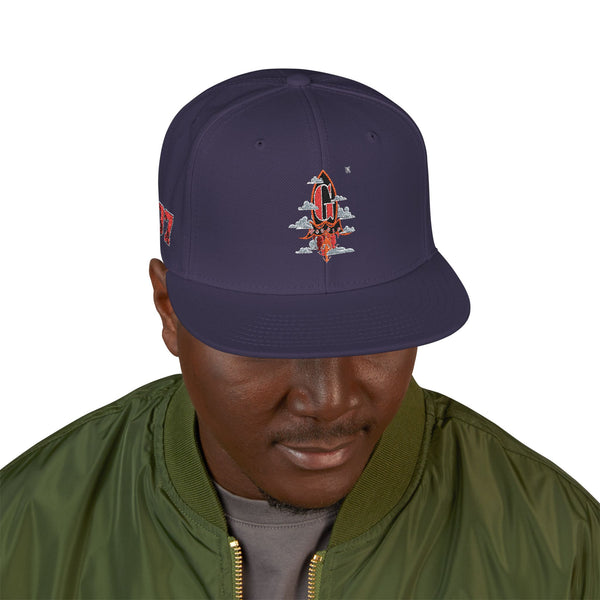 Embroidered Green Meanie G Rocket Snapback Cap