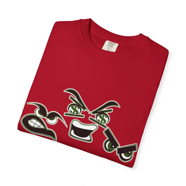 Green Meanie Bandits Facial Expressions Graphic Tee