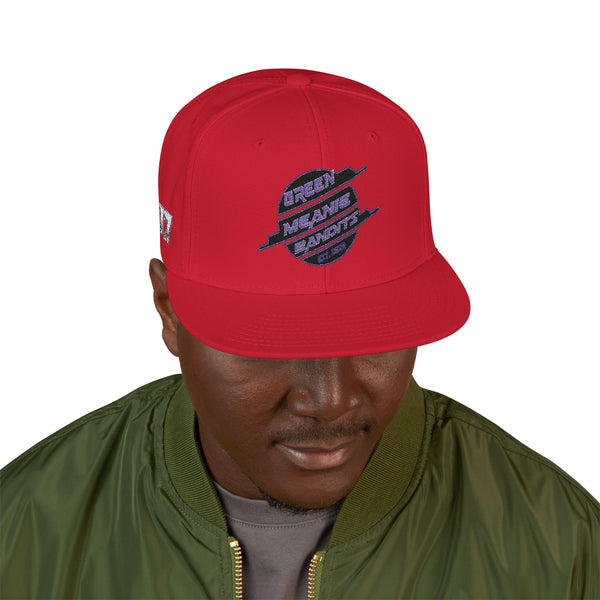 Stylish Embroidered Green Meanie Bandits Snapback Cap