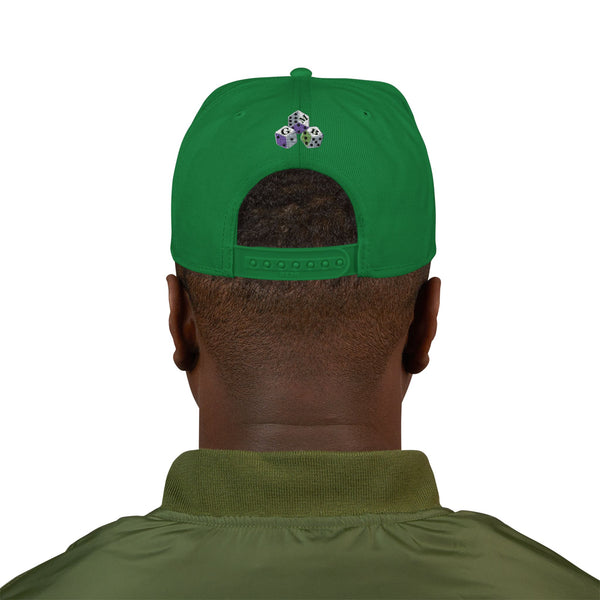 Stylish Embroidered Green Meanie Bandits Snapback Cap
