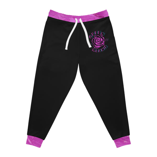 Green Meanie Rose Vibrant Blk  Pink Athletic Joggers