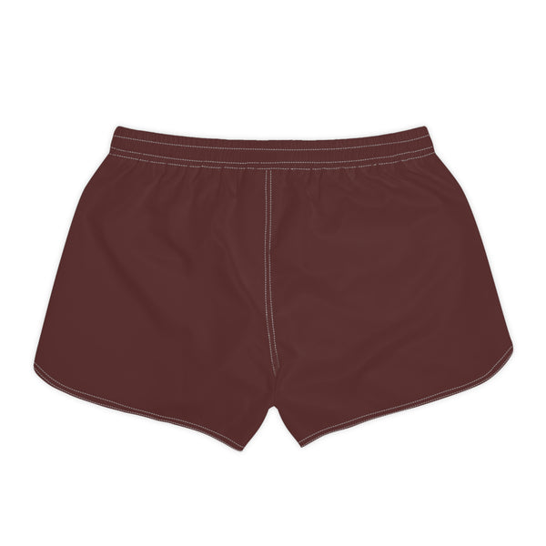 Women's burgundy GM Crowned Casual Shorts