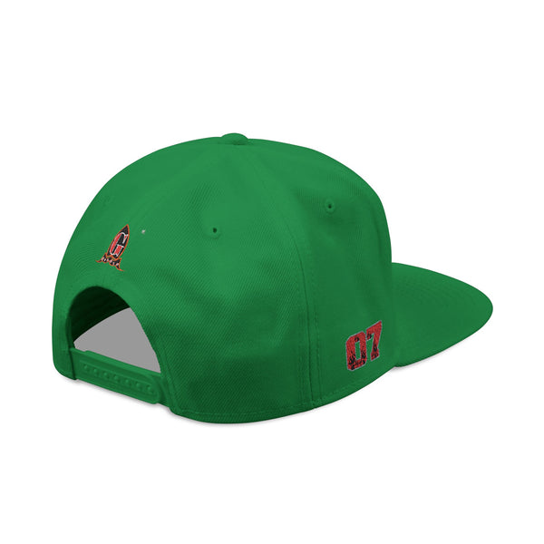 Embroidered Green Meanie G Rocket Snapback Cap