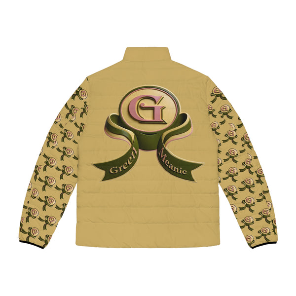 Pink/olive & GLD Green Meanie Puffer Jacket