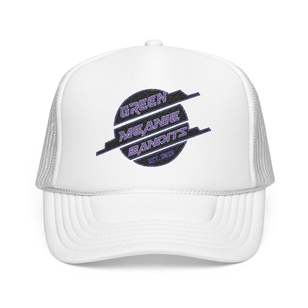 Green Meanie Bandits Brand Foam Trucker Hat with Embroidery