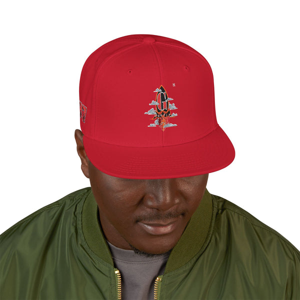 Embroidered Green Meanie G Rocket Snapback Cap
