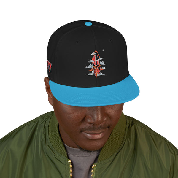 Embroidered Green Meanie G Rocket Snapback Cap
