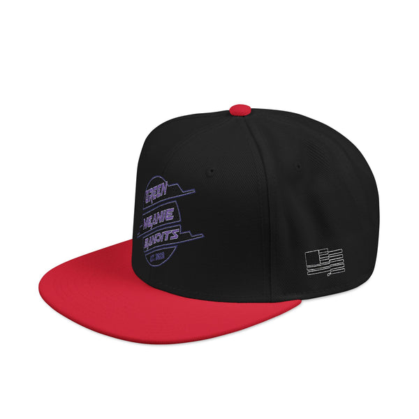 Stylish Embroidered Green Meanie Bandits Snapback Cap