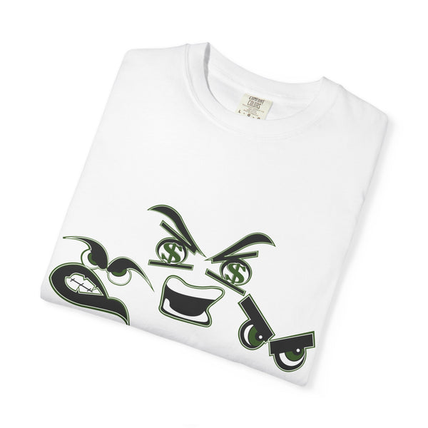 Green Meanie Bandits Facial Expressions Graphic Tee
