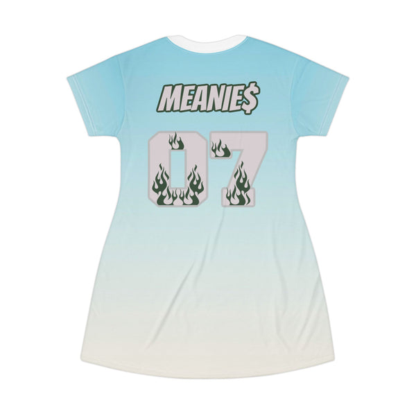 Chic Ombre Green Meanie T-Shirt dress