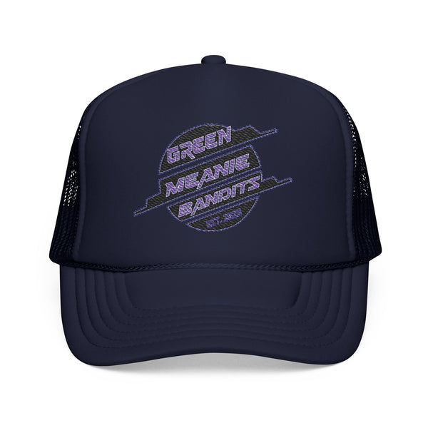 Green Meanie Bandits Brand Foam Trucker Hat with Embroidery