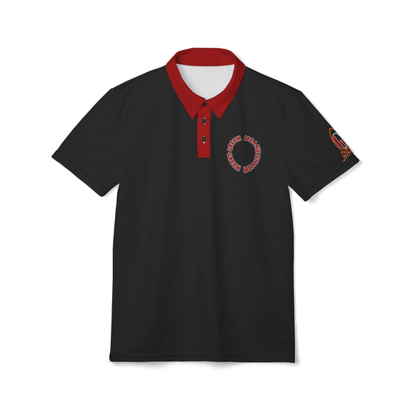 Men’s Red & Black Green Meanie Rocket Polo Shirt
